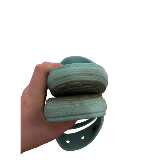 Crocs Classic Slides Womens Size 9 Blue Double Strap Slip-On Sandals - Picture 6 of 9